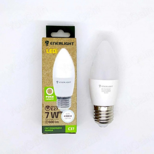 Лампа світлодіодна ENERLIGHT C37 7Вт 4100K E27