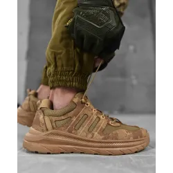 Тактичні мілітарі кросівки койот вставки текстиль, чоловічі військові повітропроникні кросівки армійські літні зсу 44