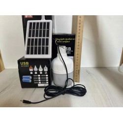 Лампа із сонячною панеллю Акумуляторна лампа для кемпінгу 20W/підвісна LED-лампочка