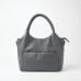 Сумка женская на плечо графит, вместительная сумка-тоут с передними карманами эко-кожа Jack Lu