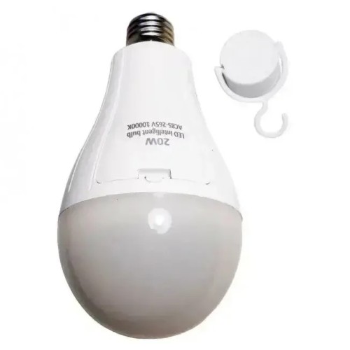 Енергоощадна лампа 20 W з 2 змінними акумуляторами 18650 і зарядкою, Аварійна LED лампа