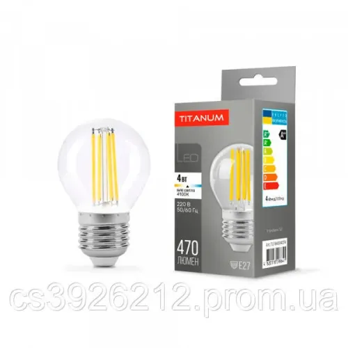 LED лампа TITANUM Filament G45 4W E27 4100K