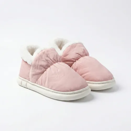 Жіночі домашні уггі-дутики рожеві на хутрі. Теплі капці-чобітки з плащівки (37-41 р) 38