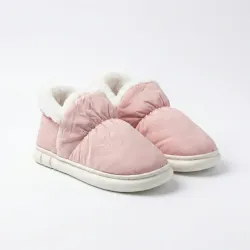 Жіночі домашні уггі-дутики рожеві на хутрі. Теплі капці-чобітки з плащівки (37-41 р) 41