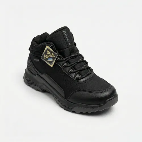 Чоловічі зимові кросівки на хутрі Walking Чорні. Теплі трекінгові черевики (41-45 р) 43