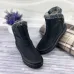 Жіночі зимові черевики Paolla на хутрі Чорні. Короткі дутики на блискавці (37-42 р) 42