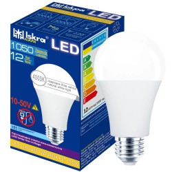 Низьковольтна лампа світлодіодна ІСКРА LED A60 12W 4000K E27 10-50В