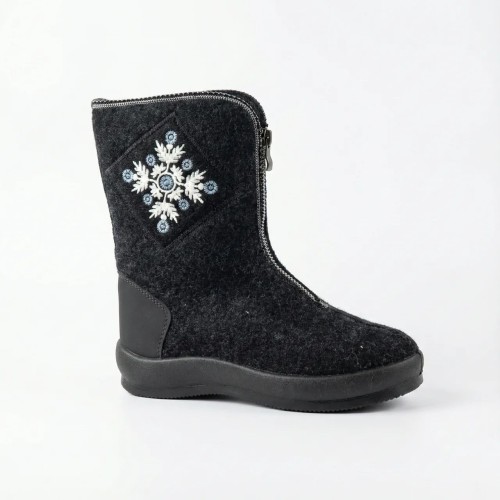 Бурки женские высокие зимние войлочные на меху. Сапоги на молнии с вышивкой. Размеры 37-42 40