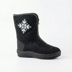 Бурки жіночі високі зимові повстяні на хутрі. Чоботи на блискавці з вишивкою. Розміри 37-42 41