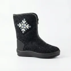 Бурки жіночі високі зимові повстяні на хутрі. Чоботи на блискавці з вишивкою. Розміри 37-42 41