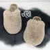 Жіночі домашні капці Пухнастики з еко-хутра Бежеві