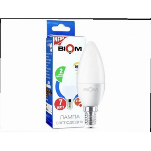 Лампа C37 E14 BIOM 7W 3000K BT-569