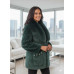 💚 Теплая кофта/Кардиган из эко-меха с жемчугом. Изумрудный цвет. - фото 4