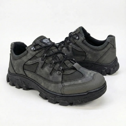 Мужские треккинговые кроссовки демисезонные. Серые тактические кроссовки Camel нубук 41-45 44