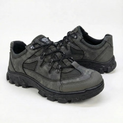 Чоловічі трекінгові кросівки демісезонні. Сірі тактичні кросівки Camel нубук 41-45 45