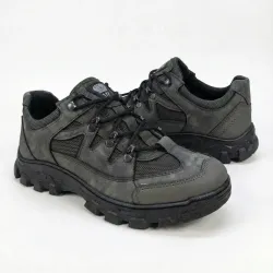 Чоловічі трекінгові кросівки демісезонні. Сірі тактичні кросівки Camel нубук 41-45 45