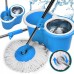 Швабра с ведром и металлической центрифугой Spin Mop Blue (Турбо швабра) комплект для уборки 360 - фото 2