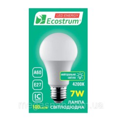 Лампа світлодіодна 7W E27 4200K ECOSTRUM