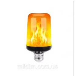 Лампа з ефектом полум я вогню 12w цоколь Е27 3 режими освітлення