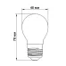 Світлодіодна лампа Filament Biom FL-301 G45 4W E27 2800K тепле світло