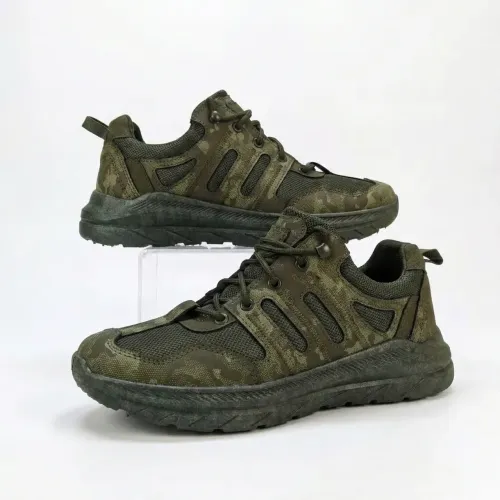 Чоловічі кросівки Хакі Камуфляж літні сітка (41-45) тактичний стиль для полювання та рибалки 45