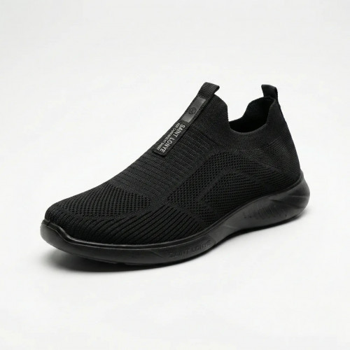 Чоловічі літні кросівки сліпони сітка чорні текстильні Saint Lonye (р. 41-45) 44