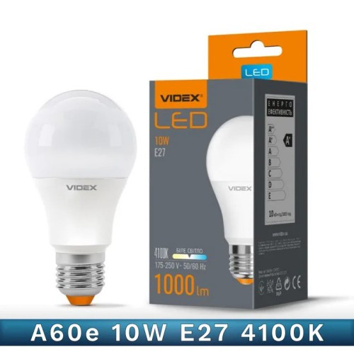 Лампа світлодіодна LED A60e 10W E27 4100K 