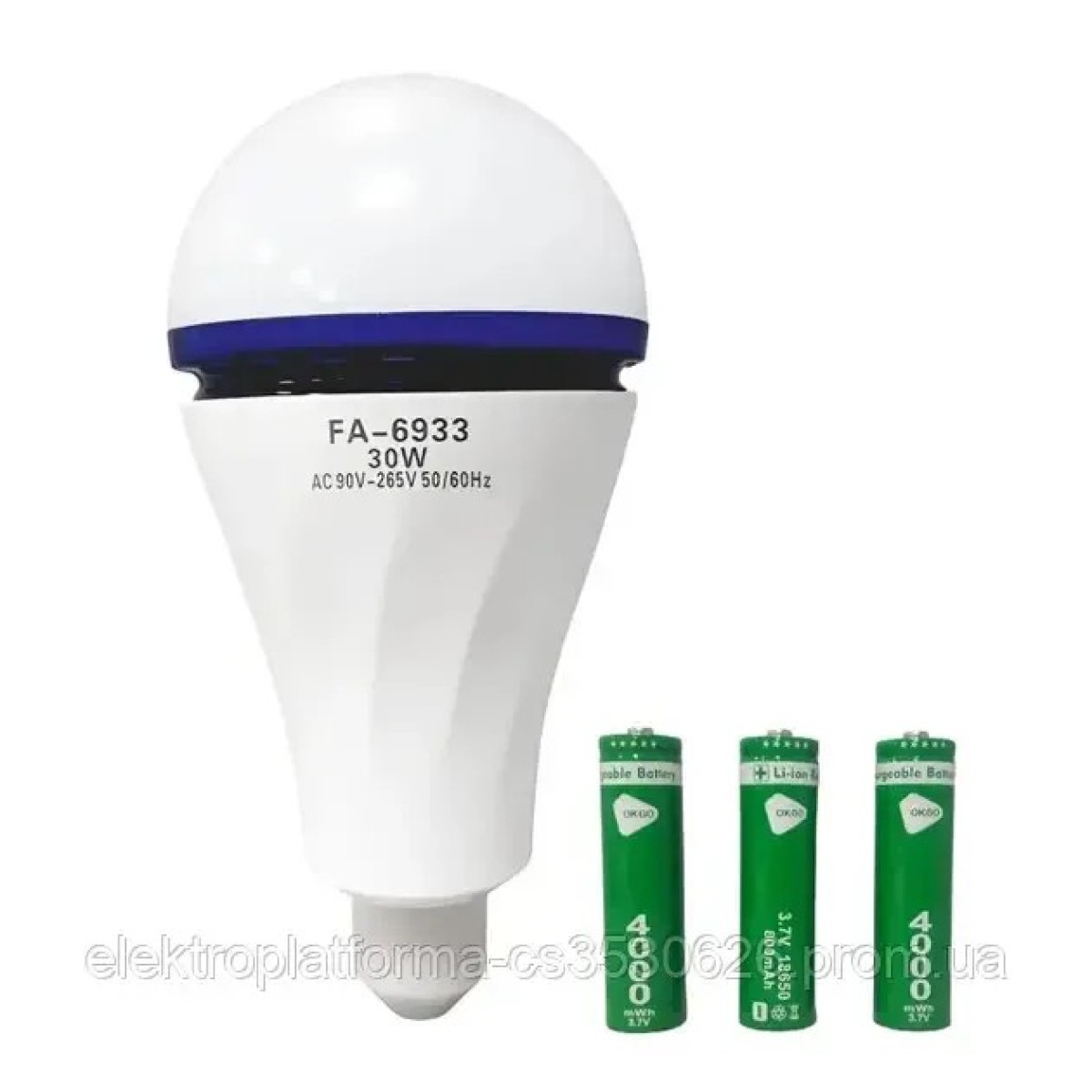 Лампа FA-6933 з акумулятором LED E27 30W 3х18650 (арт. 3174)