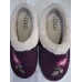 Жіночі домашні капці Dago Style фіолетові теплі на хутрі з вишивкою (36-41) закриті