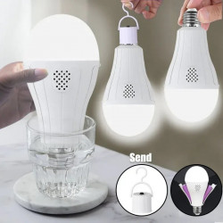 Лампочка LED E27 з акумуляторами 2x18650 (2 режими, до 3 год автономно)