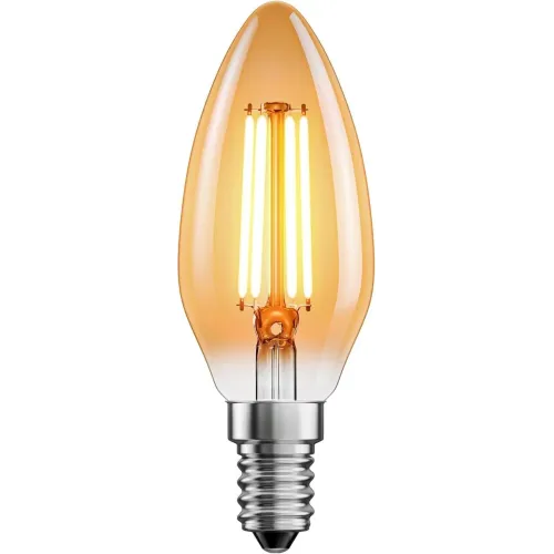 Лампочка LED енергоощадна філаментна світлодіодне тепле бурштинове світло. 4В. Лампочки.