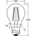 Osram LED Filament Classic A60 5.8W (замінює 60W), теплий білий, діммірувана LED лампа E27, форма груша, 806 лм, CRI 90