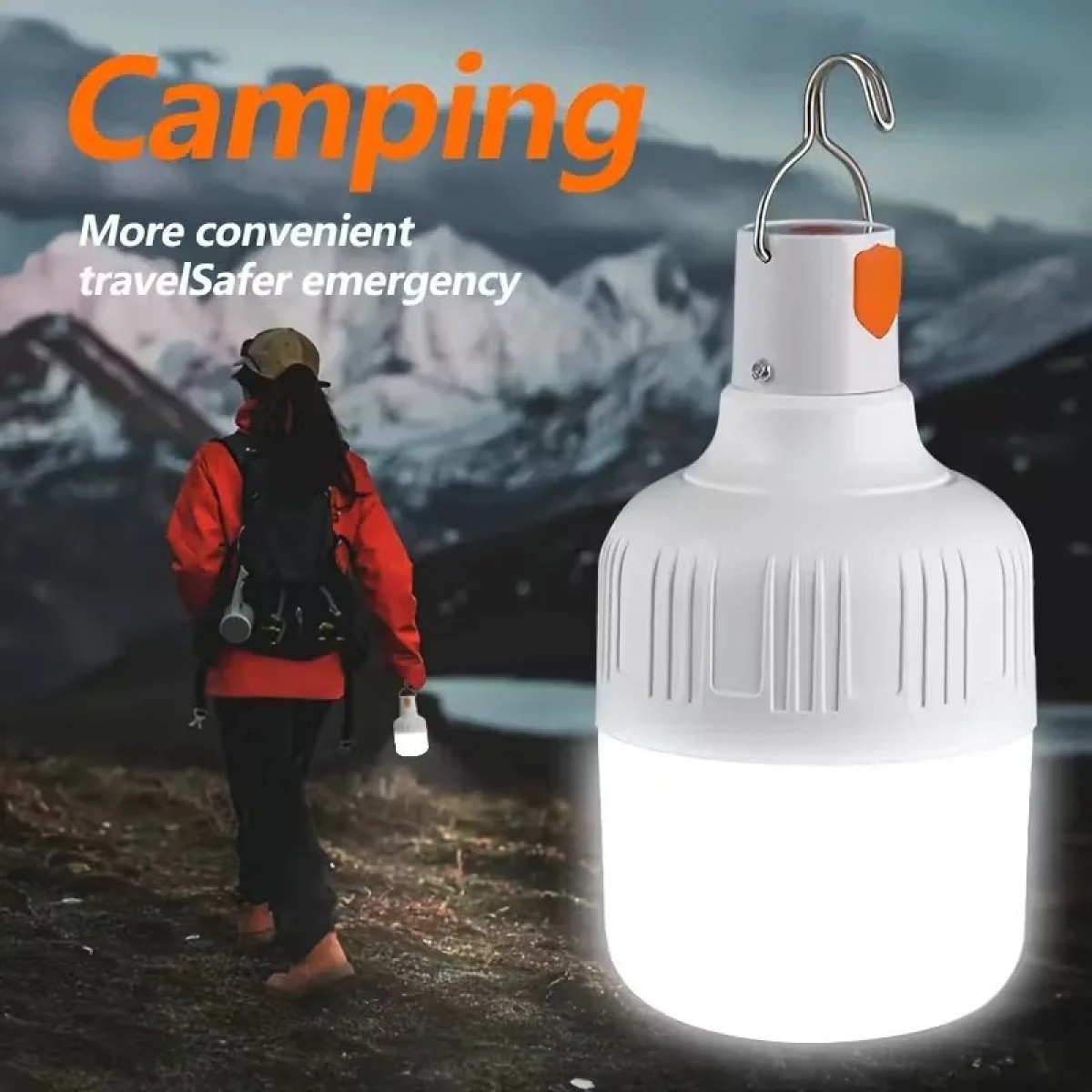 Аварійна LED-лампа з акумулятором та USB-зарядкою (арт. 2989)