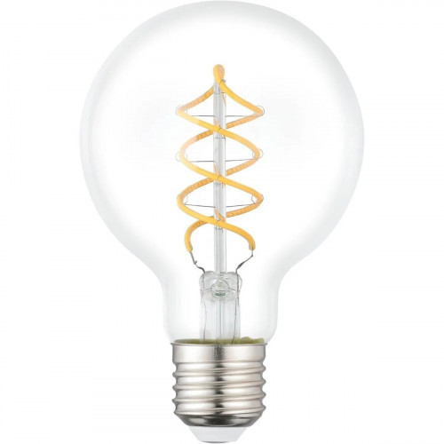 Світлодіодна лампа Eglo E27 G80 ретро декоративна спіральна куляста 7.3Вт 806лм 2700K прозоре скло
