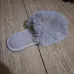 Жіночі пухнасті тапочки сірі з хутром. М'які домашні капці відкриті (36-41)