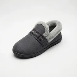 Жіночі теплі кімнатні капці на хутрі з вишивкою (36-41). Зимові домашні капці панчіх 39