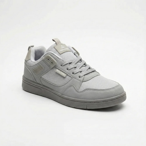 Мужские кроссовки серые летние сетка WALKING. Легкие повседневные кеды на шнуровке 44