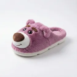 Жіночі плюшеві капці Ведмедики рожеві (36-41). Теплі домашні капці іграшки 40