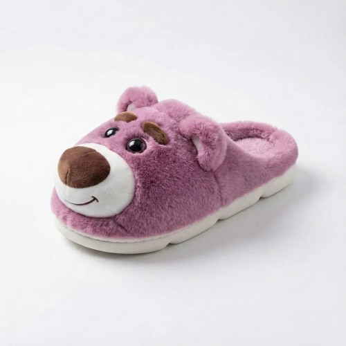 Женские плюшевые тапочки Мишки розовые (36-41). Теплые домашние тапочки игрушки 41