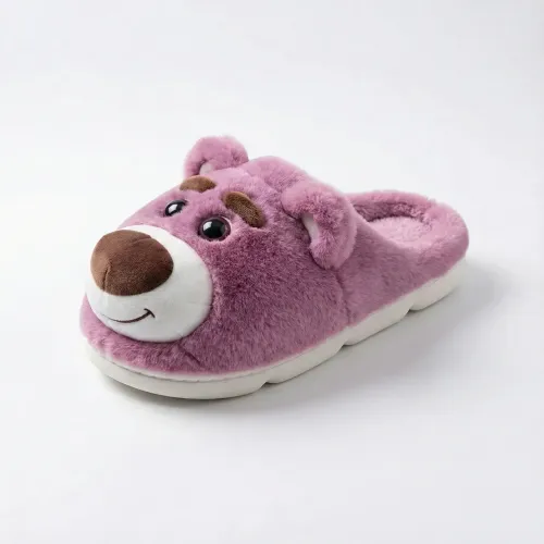 Жіночі плюшеві капці Ведмедики рожеві (36-41). Теплі домашні капці іграшки 41