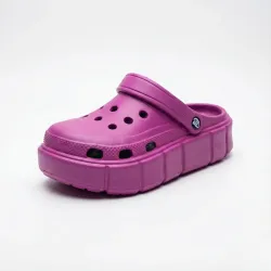 Сабо жіночі крокси на платформі фіолетові Progress, Літні шльопанці на високій підошві (розміри 36-41) 40