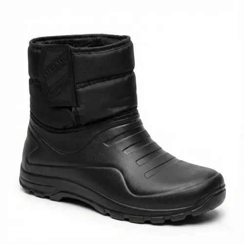 Чоловічі зимові чоботи дутики на липучці. Чорні сноубутси Olimp на хутрі 41-46 46