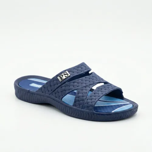 Чоловічі шльопанці сланці сині (гумові) | Пляжні, Для басейну, Розміри 41-45 45