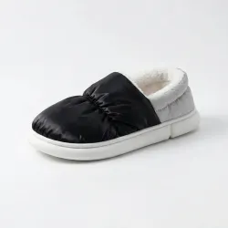 Капці-дутики (Чуні) зимові Двоколірні Чорно-сірі теплі на хутрі (36-45) Унісекс 40