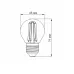 LED лампа VIDEX Filament G45FA 4W E27 2200K VL-G45FA-04272