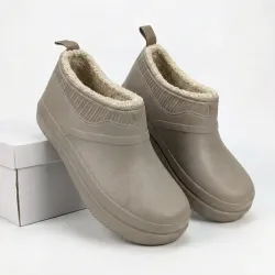 Жіночі зимові калоші піна на хутрі Dago Style (37-41). Бежеві теплі черевики, Непромокні уги 40
