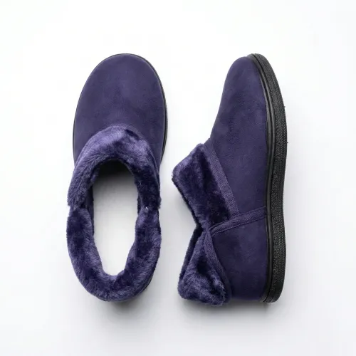 Жіночі теплі панчохи з екозамші на хутрі. Зимові домашні капці бабуші (розміри 37-41) Фіолетові 40