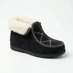 Жіночі зимові панчохи-тапочки на хутрі Чорні. Теплі короткі бурки бабуші (37-41 р) 41