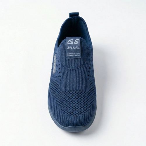 Чоловічі літні мокасини Sipanis Сині. Легкі текстильні сліпони без шнурків (41-45) 43