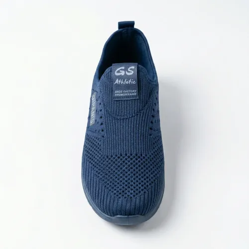 Чоловічі літні мокасини Sipanis Сині. Легкі текстильні сліпони без шнурків (41-45) 43